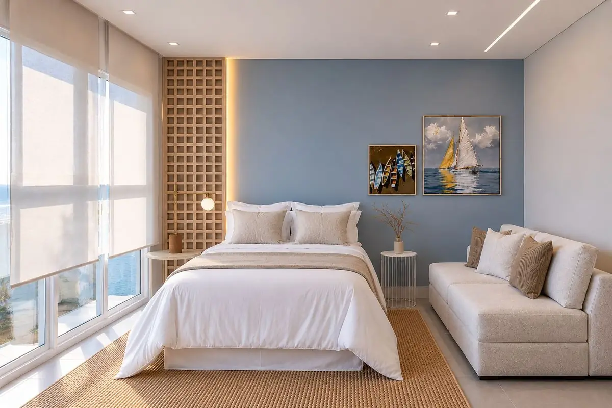 Render Genius — quarto com vista para o mar