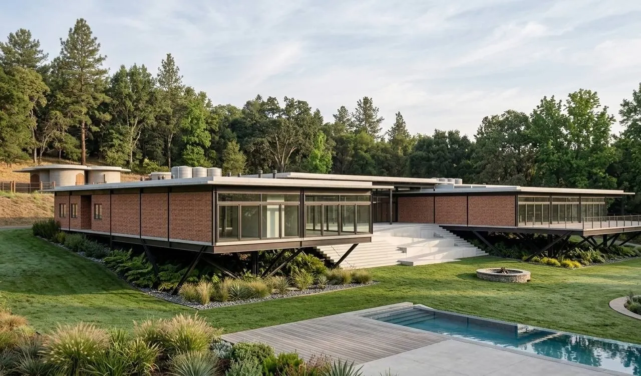 Render Genius — residência com piscina